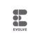 Logo evolve logo evolve grey white BG